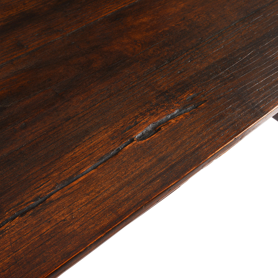 Surface Detail From Antique Lacquered Qiu Wood Altar Table From Shanxi | Indigo Antiques