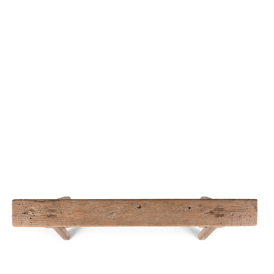 Top Down View Of Antique Elm Chinese Spring Bench From Shanxi Province | Indigo Antiques