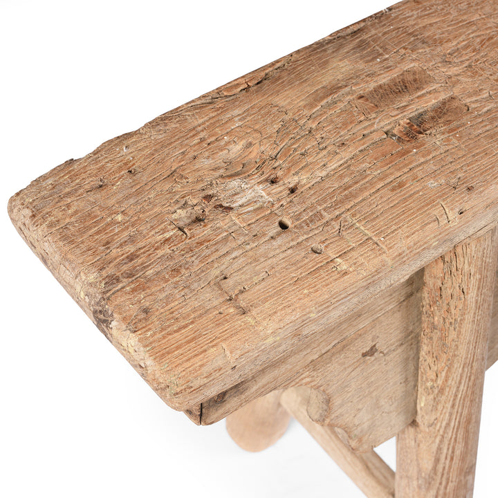 Detail From Antique Elm Chinese Spring Bench From Shanxi Province | Indigo Antiques