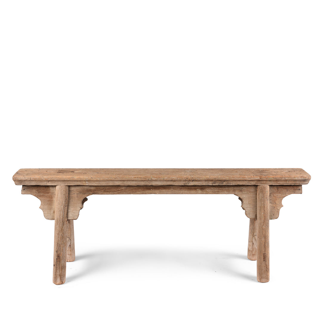 Antique Elm Chinese Spring Bench From Shanxi Province | Indigo Antiques