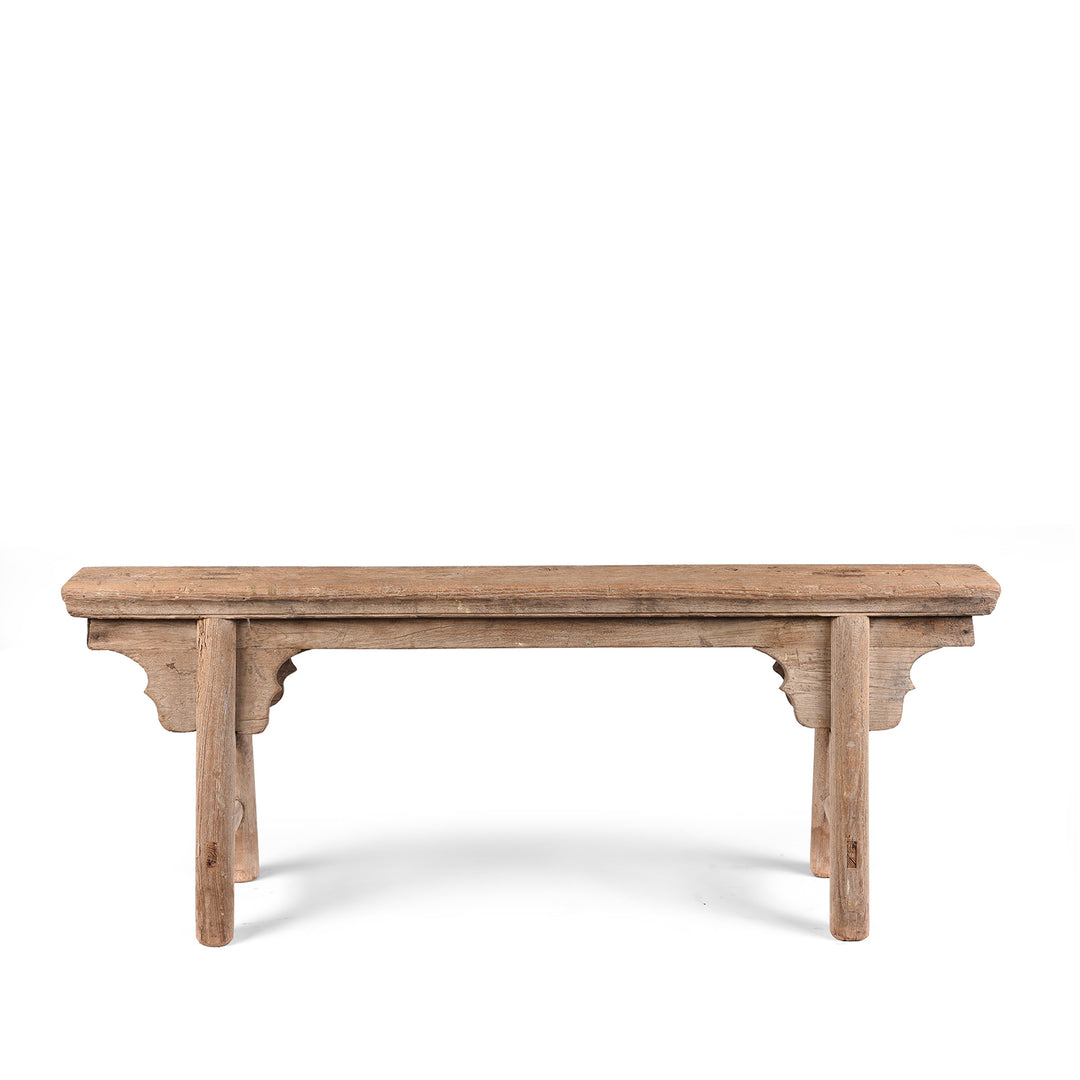 Antique Elm Chinese Spring Bench From Shanxi Province | Indigo Antiques