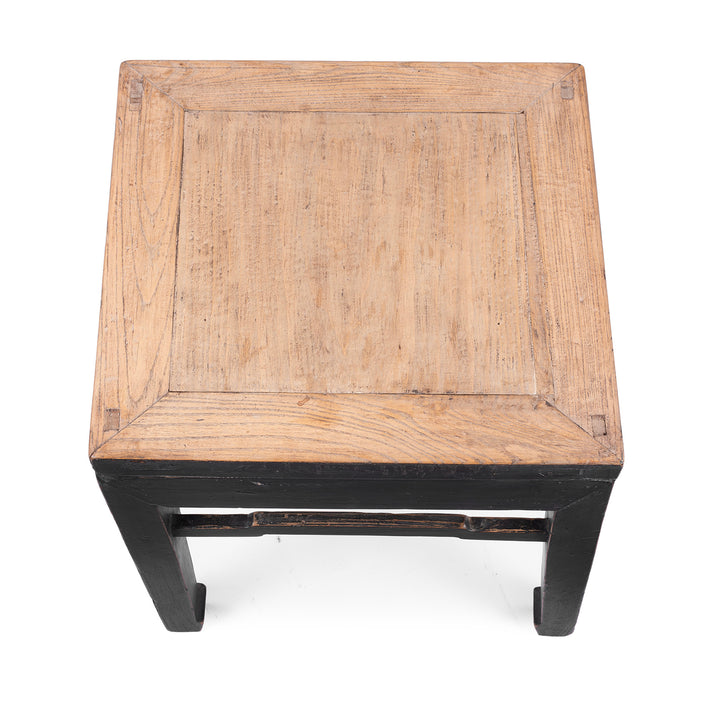 Top Down View Of Antique Chinese Square Side Table From Shanxi | Indigo Antiques