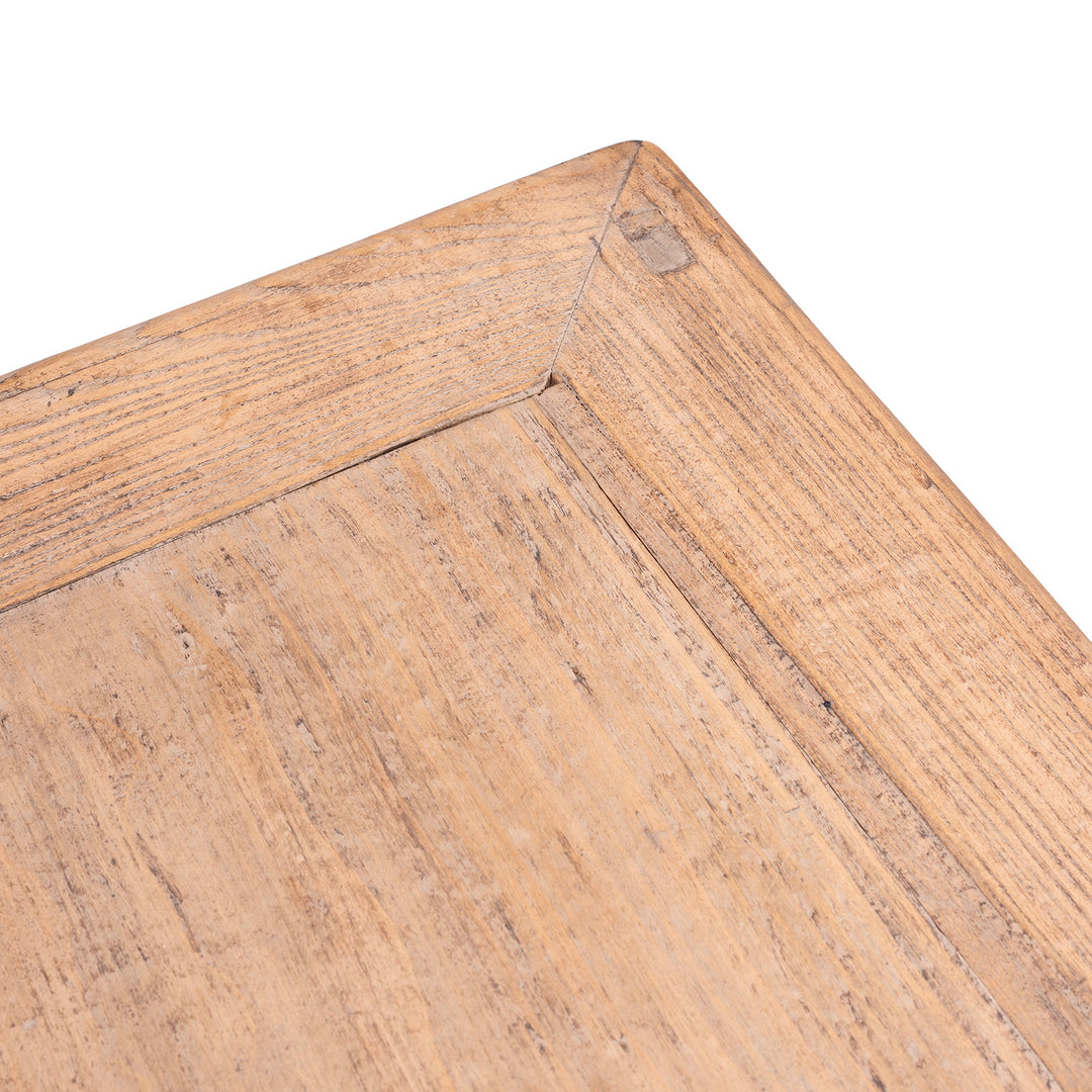 Top Corner Detail From Antique Chinese Square Side Table From Shanxi | Indigo Antiques