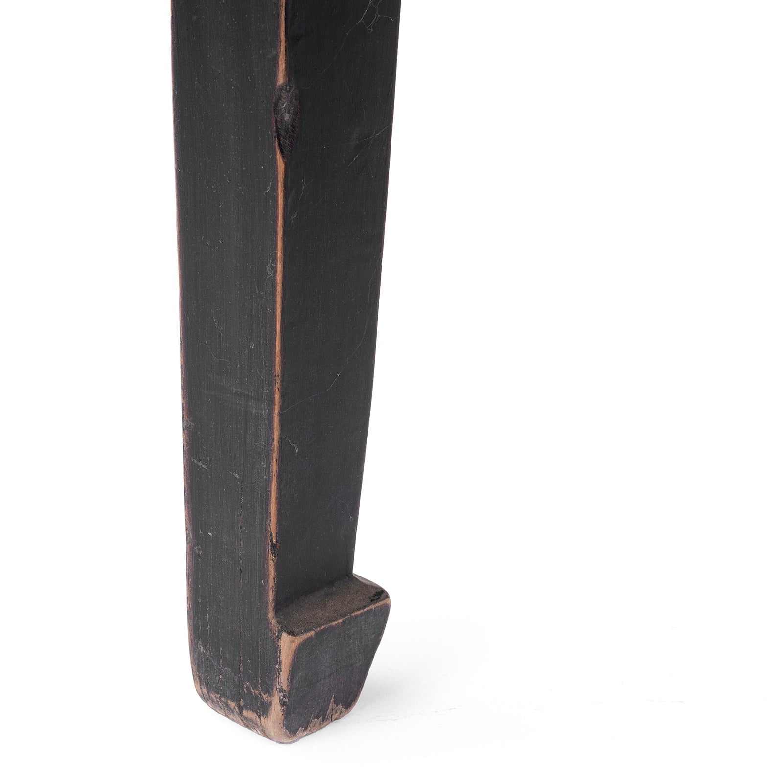 Leg Detail From Antique Chinese Square Side Table From Shanxi | Indigo Antiques