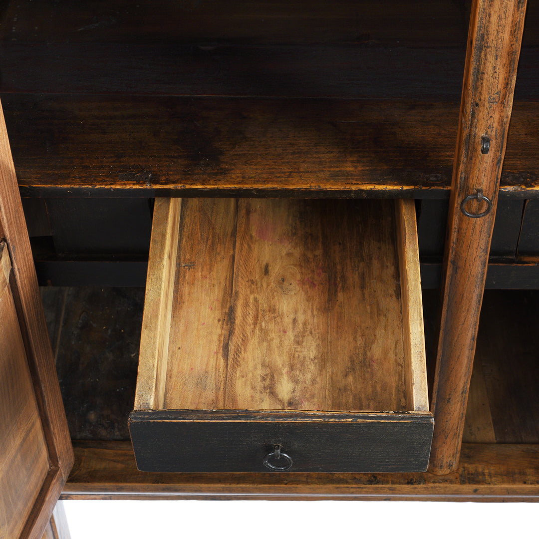 Drawer Detail From Antique Elm Side Cabinet From Shanxi | Indigo Antiques