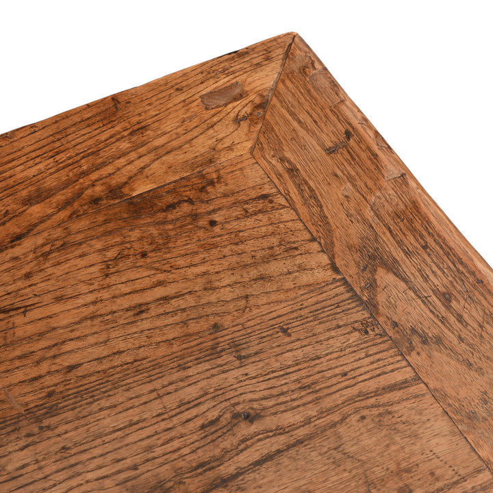 Corner Detail From Antique Elm Side Cabinet From Shanxi | Indigo Antiques