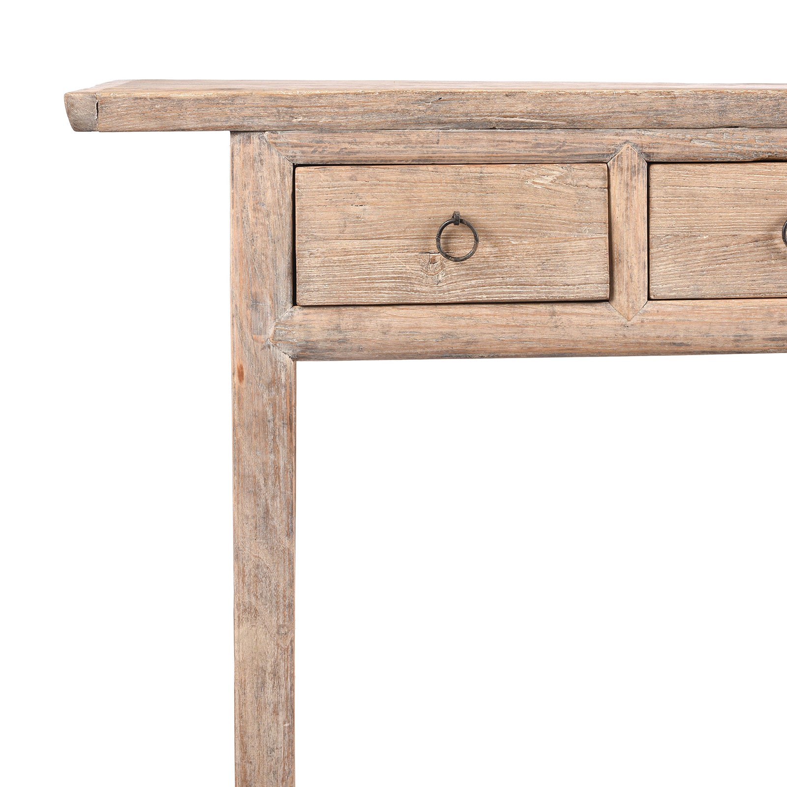 Antique Three Drawer Farmhouse Console Table With Drawers - | Indigo Antiques