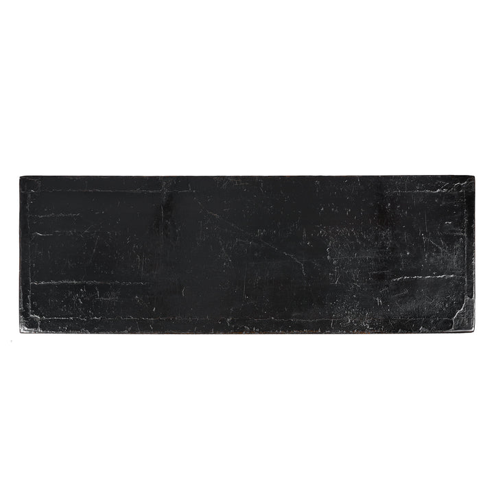 Top Down View Of Antique Chinese Black Lacquer Sideboard From Shanxi | Indigo Antiques