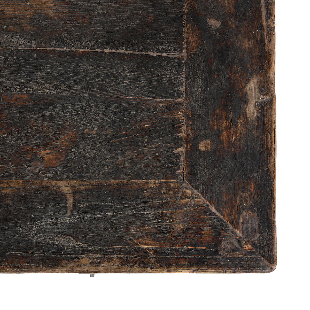 Corner detail From Antique Carved Elm Coffer Table From Shanxi Province - 19th Century | Indigo Antiques