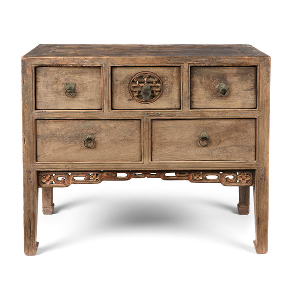 Carved Elm Coffer Table From Shanxi - Early 19th Century