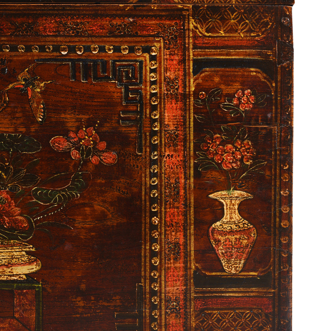 Detail From Antique Chinese Opera Chest From Shanxi | Indigo Antiques