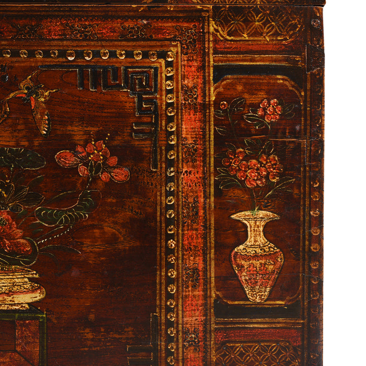 Detail From Antique Chinese Opera Chest From Shanxi | Indigo Antiques