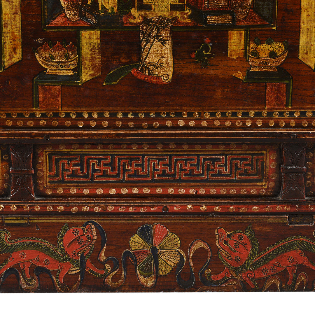 Detail From Antique Chinese Opera Chest From Shanxi | Indigo Antiques