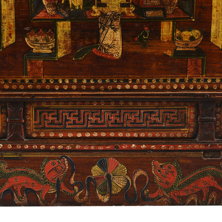 Detail From Antique Chinese Opera Chest From Shanxi | Indigo Antiques