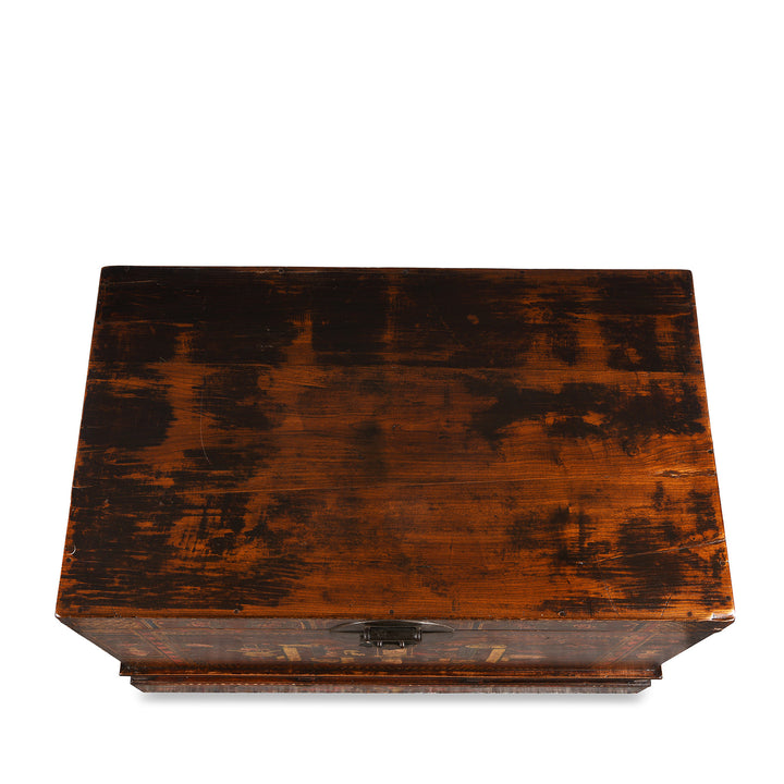 Top Down View Of Antique Chinese Opera Chest From Shanxi | Indigo Antiques