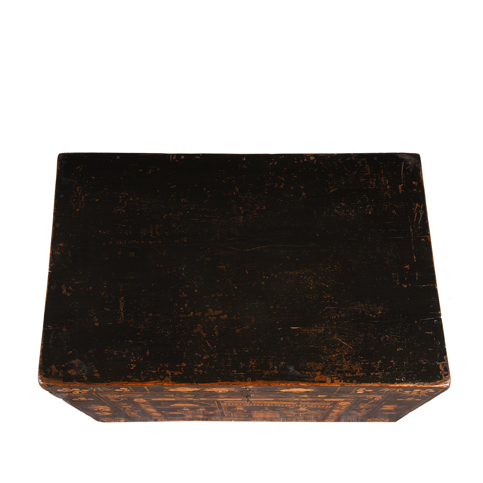 Top Down View Of Antique Chinese Opera Chest From Shanxi | Indigo Antiques