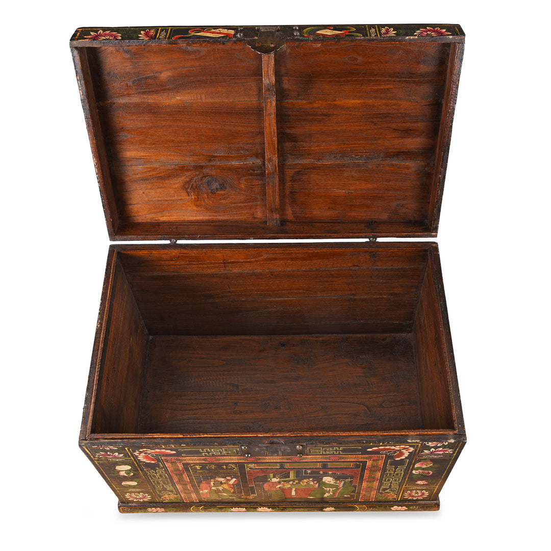 Interior Of Antique Chinese Opera Chest From Shanxi | Indigo Antiques