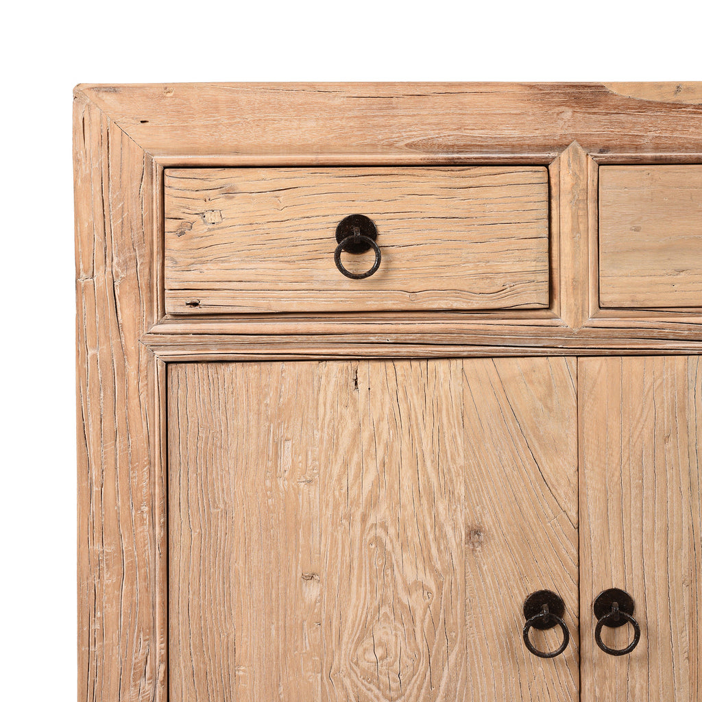 Bleached Elm 4 Door Sideboard
