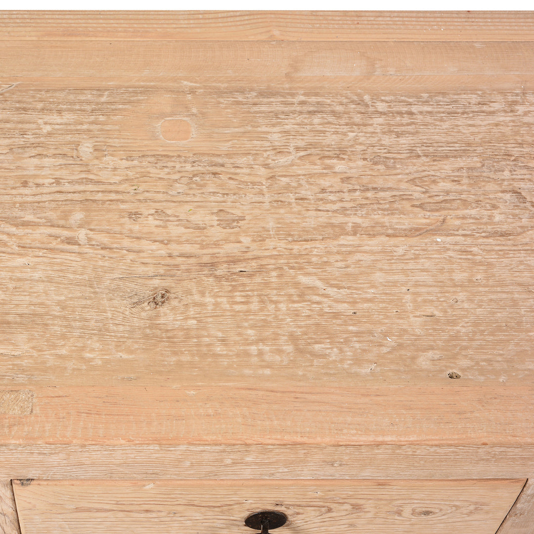 Surface Detail From 4 Drawer Console Table Made From Reclaimed Pine | Indigo Antiques