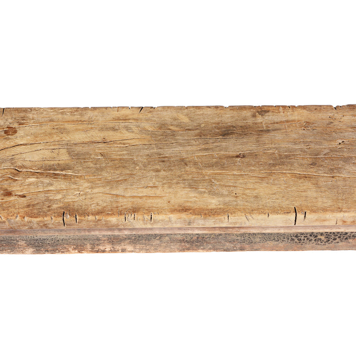 Detail From Antique Elm Chinese Spring Bench From Shanxi Province | Indigo Antiques