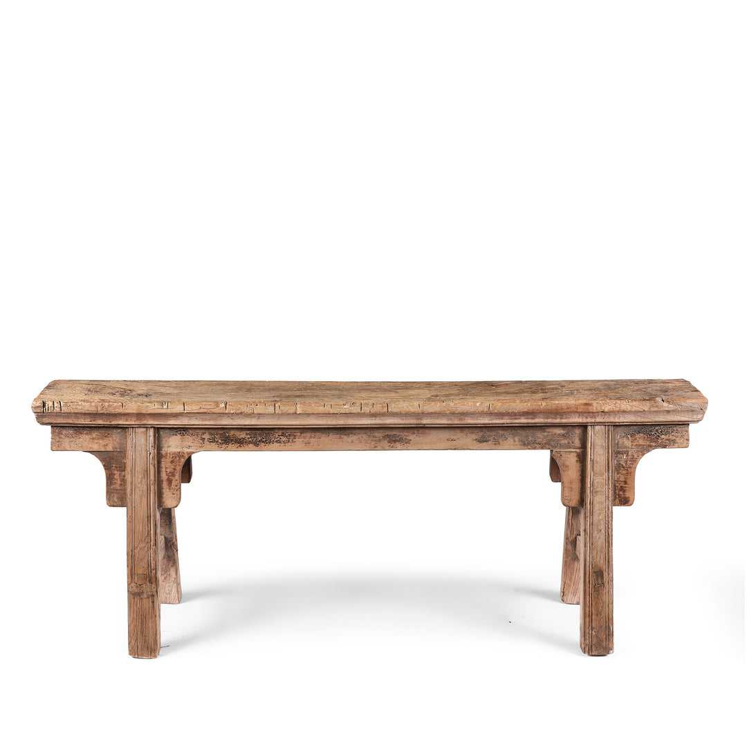 Antique Elm Chinese Spring Bench From Shanxi Province | Indigo Antiques