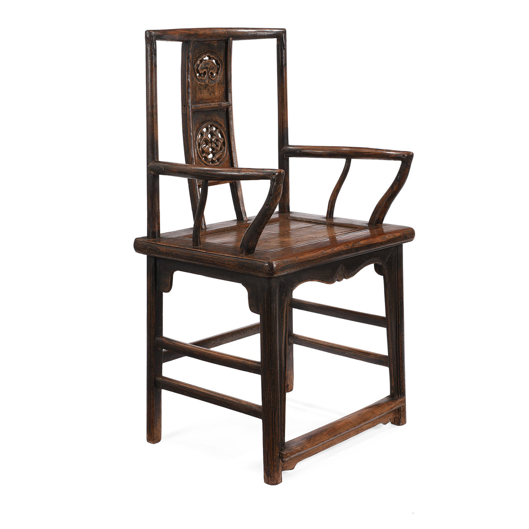 Antique Pair Of Elm Arm Chair From Shanxi Province | Indigo Antiques 