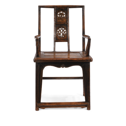 Elm Arm Chair From Shanxi - 19th Century