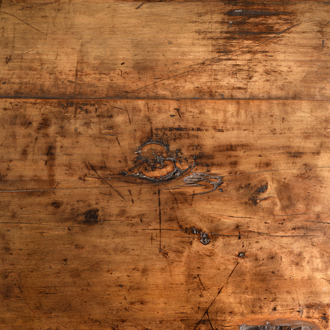 Top Detail From Antique Antique Three Drawer Console Table From Shandong - 19th Century | Indigo Antiques