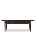 Black Lacquer Console Table With 5 Drawers - 19th Century