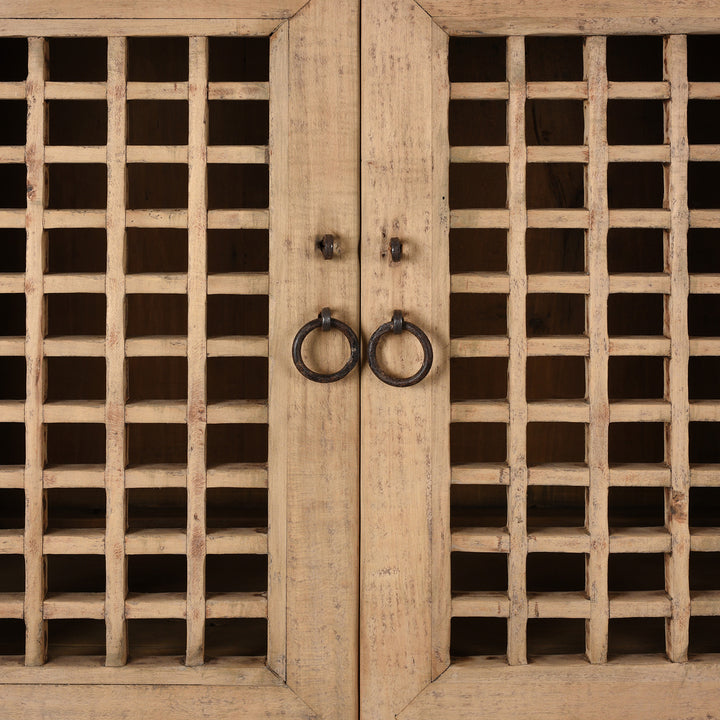 Doors Detail From Antique Poplar Noodle Cabinet From Tianjin - 19th Century | Indigo Antiques