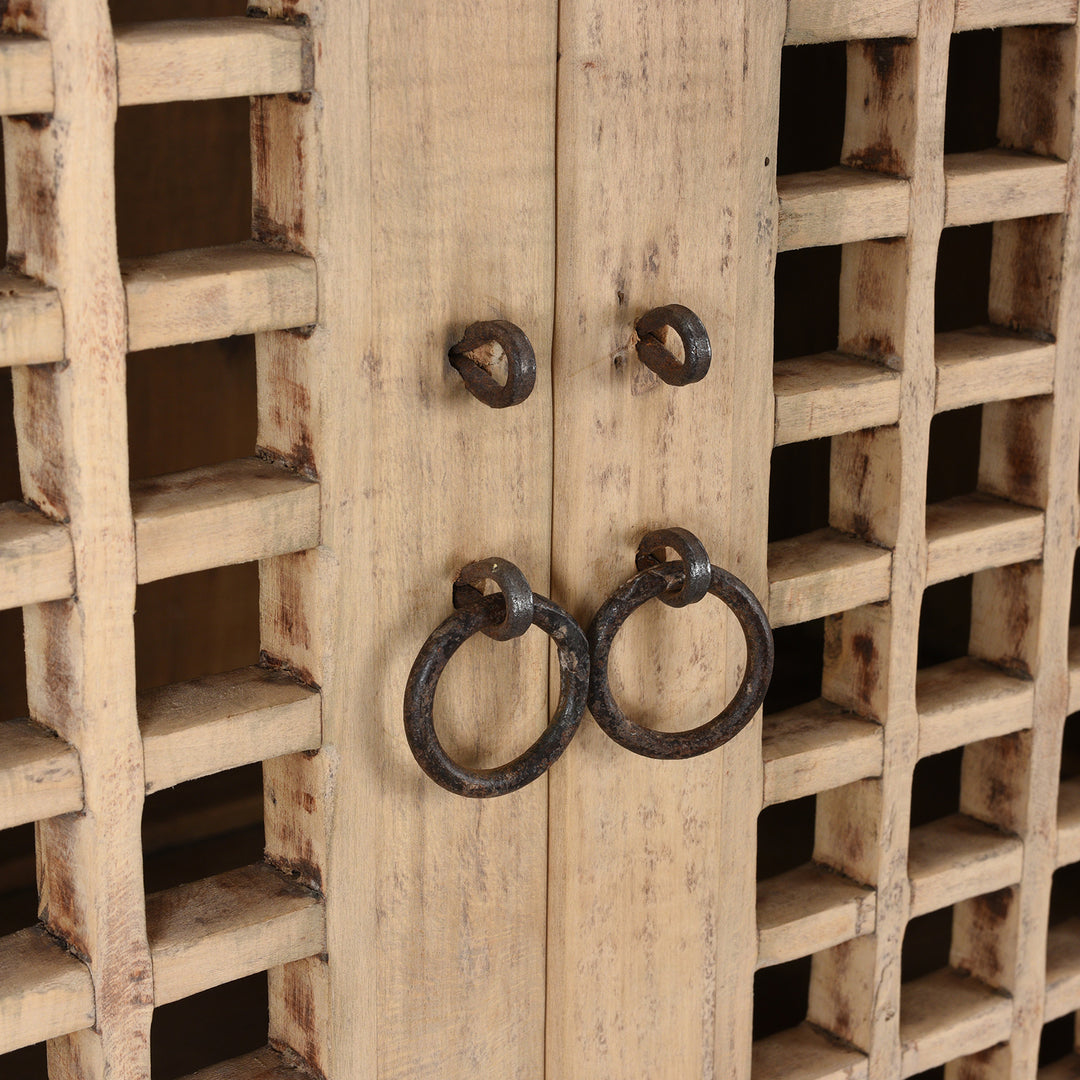 Handles Detail From Antique Poplar Noodle Cabinet From Tianjin - 19th Century | Indigo Antiques