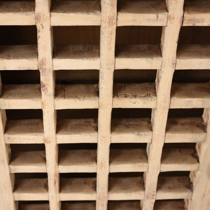 Latticework Detail From Antique Poplar Noodle Cabinet From Tianjin - 19th Century | Indigo Antiques