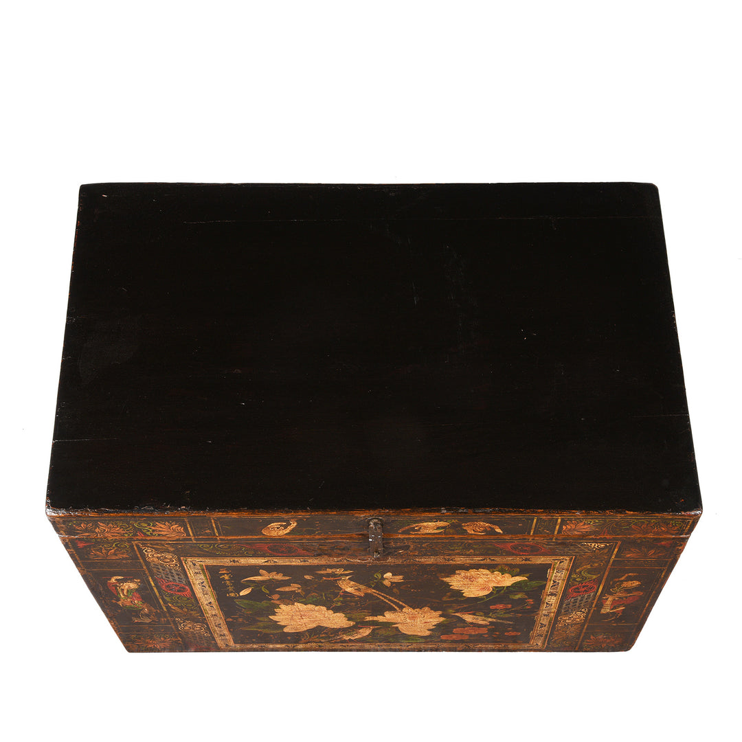 Top Down View Of Antique Chinese Opera Chest From Shanxi | Indigo Antiques