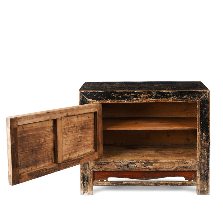 Interior Of Antique Painted Mongolian Grain Store Sideboard | Indigo Antiques