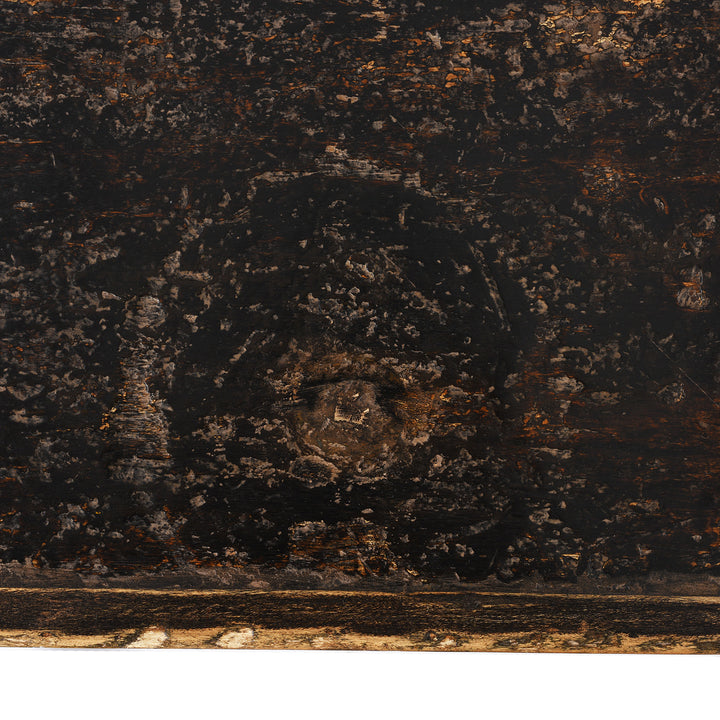 Top Detail From Antique Painted Mongolian Grain Store Sideboard | Indigo Antiques
