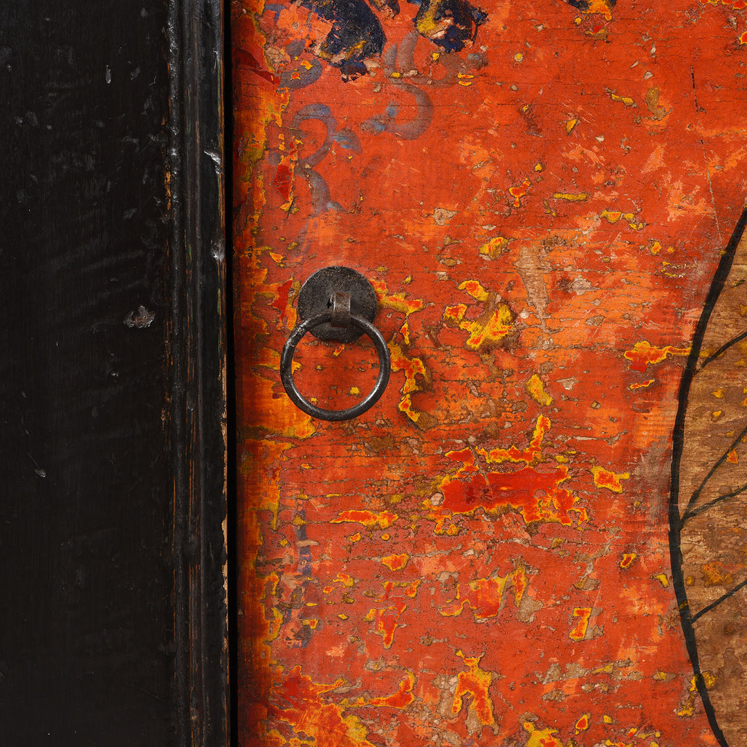 Handle Detail From Painted Gansu Grain Store Sideboard | Indigo Antiques