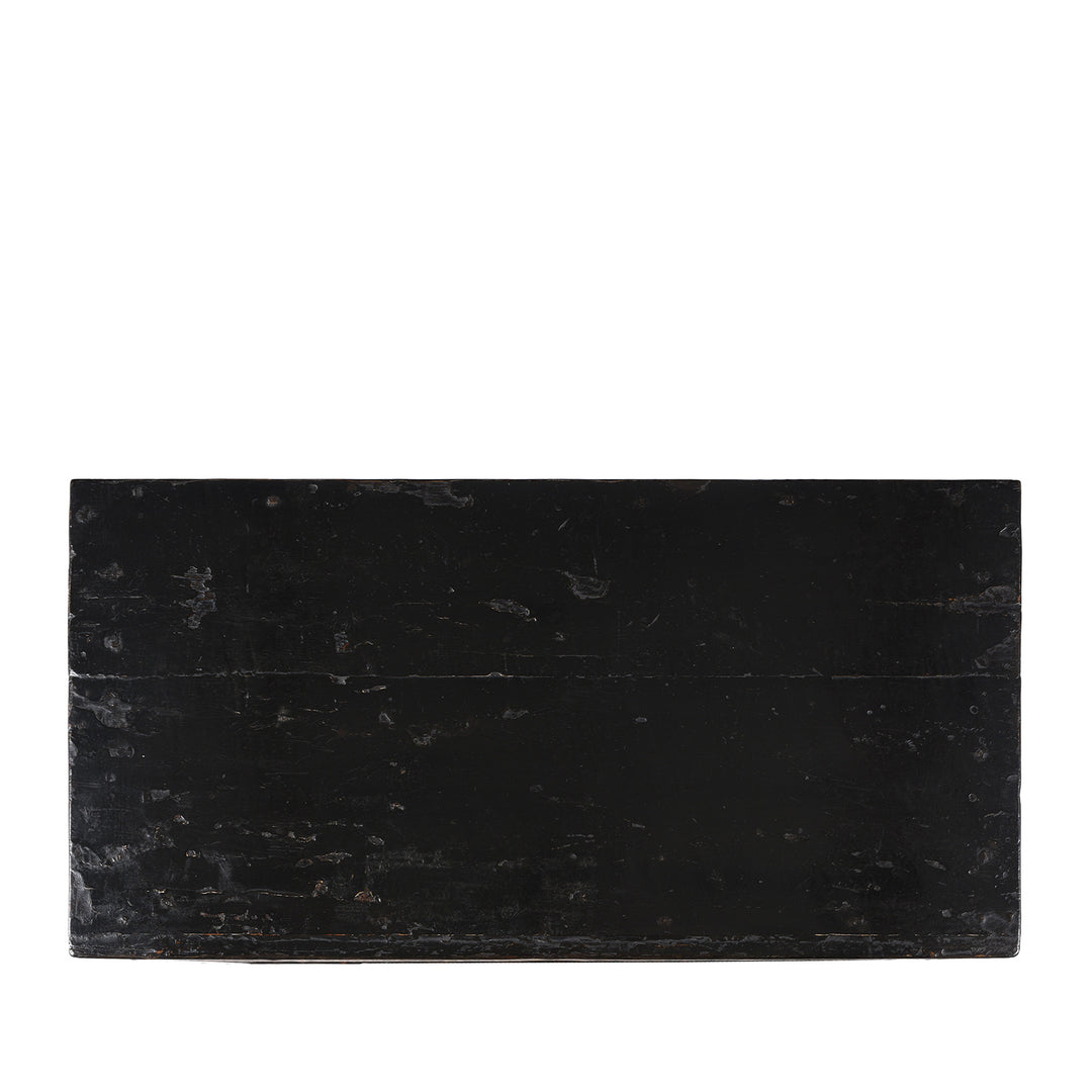 Top Down View Of Painted Gansu Grain Store Sideboard | Indigo Antiques