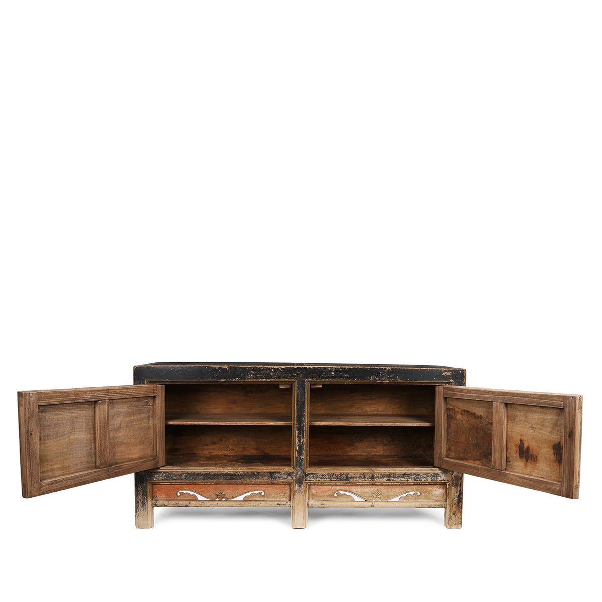 Open View Of Antique Painted Gansu Grain Store Sideboard | Indigo Antiques