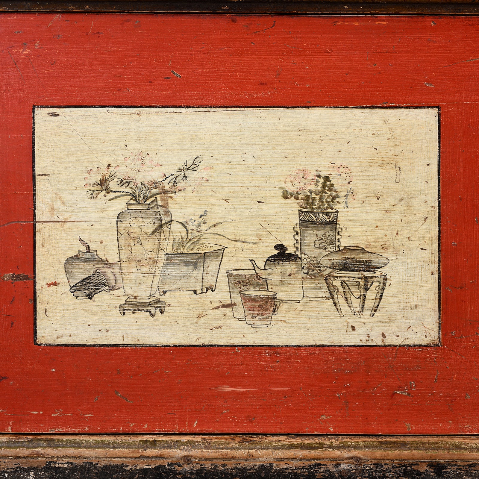 Antique Painted Gansu Grain Store Sideboard | Indigo Antiques