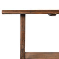Bleached Farmhouse Console Table With Shelf - Ca 1920