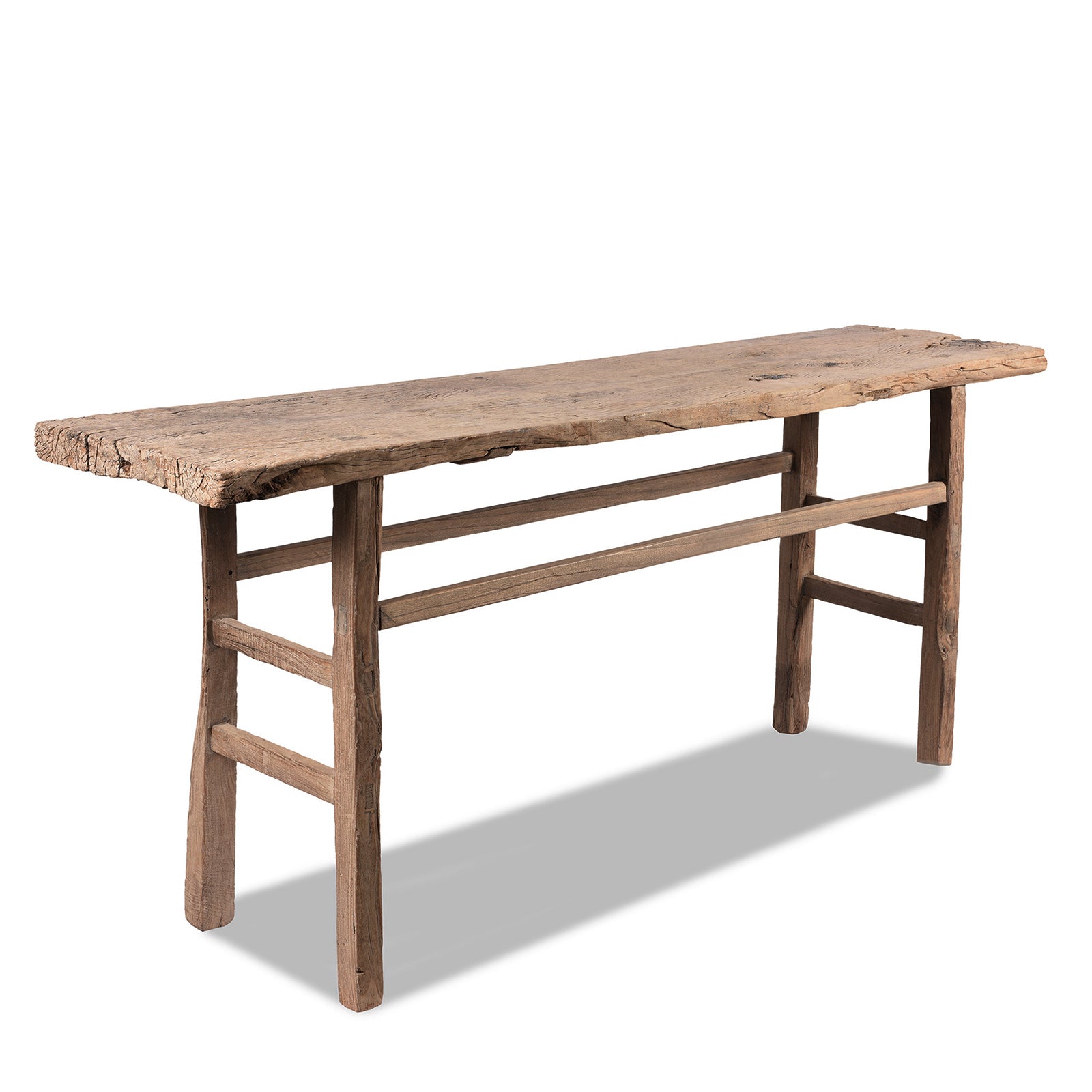 Bleached Farmhouse Console Table Made From Reclaimed Elm Bleached Farmhouse Console Table Made From Reclaimed Elm