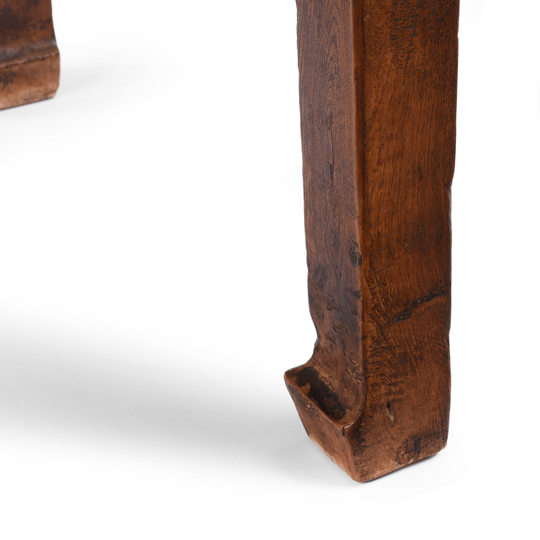 Leg Detail From Pair Of Chinese Walnut Side Tables