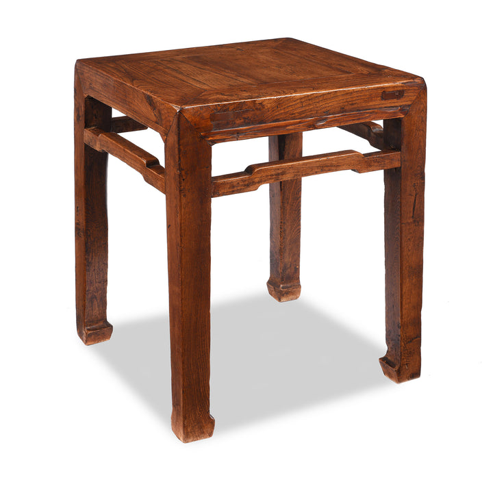 Angled View Of Pair Of Chinese Walnut Side Tables