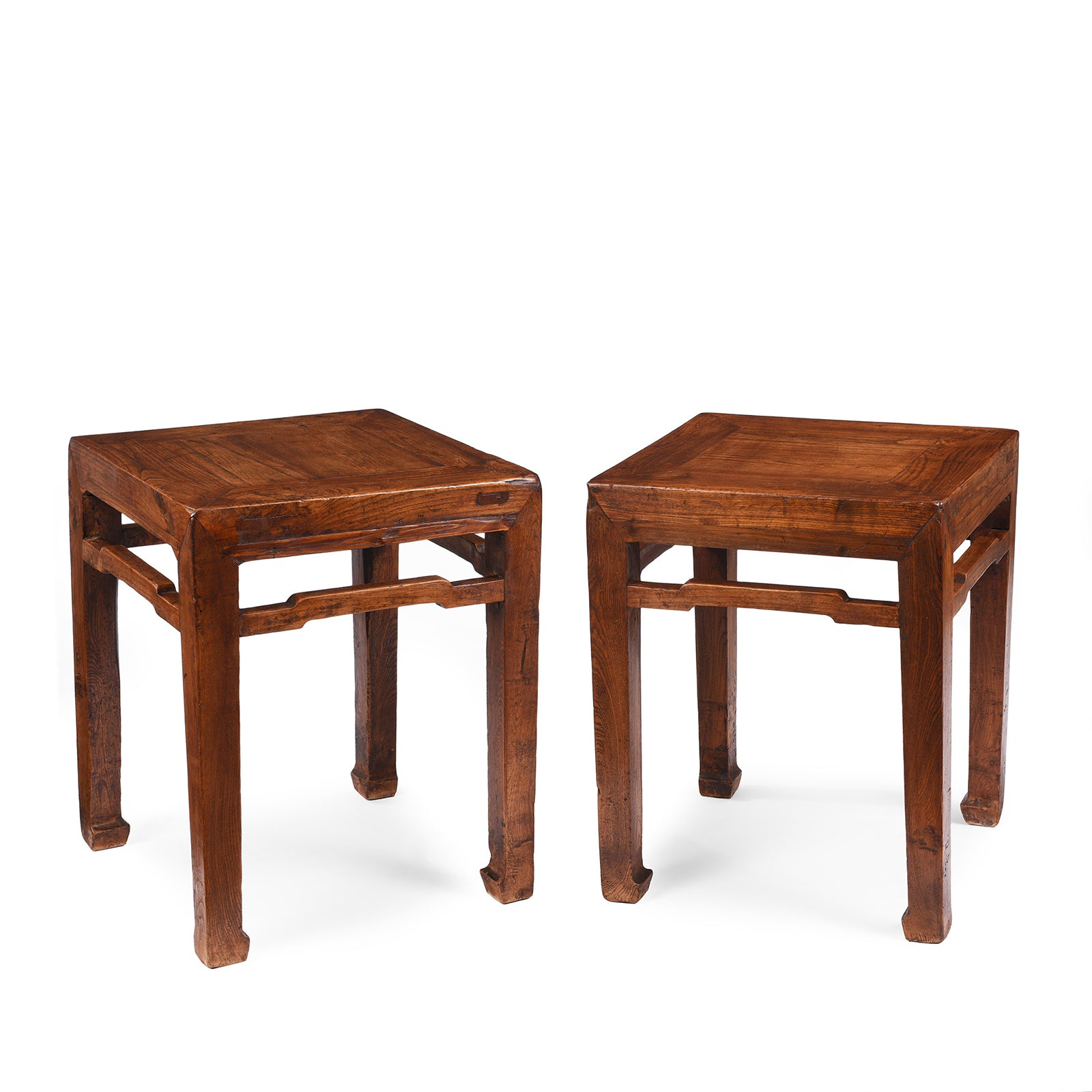 Pair Of Chinese Walnut Side Tables