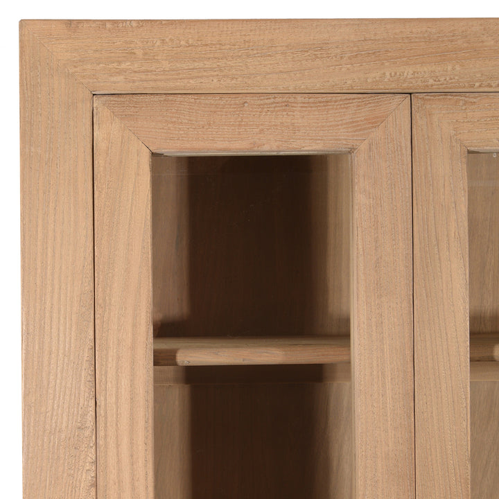 Corner detail From Glazed Cabinet Made From Old Sunbleached Elm | Indigo Antiques