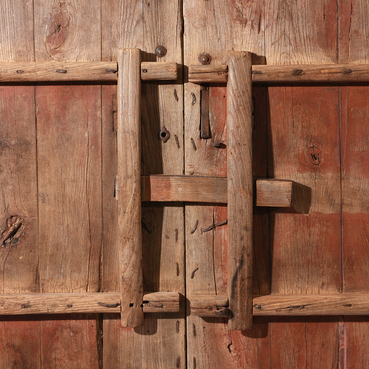 Detail From Antique Bleached Elm Doors From Shanxi - 19th Century | Indigo Antiques