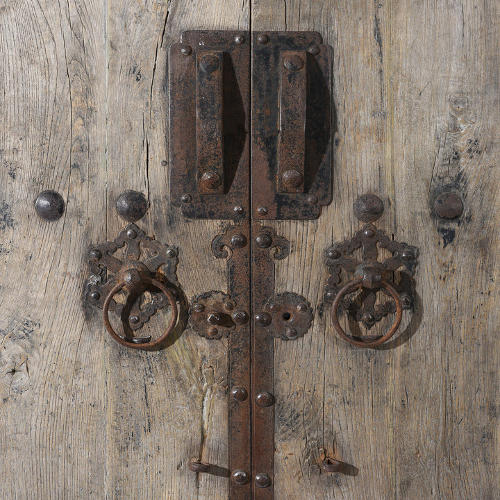 Latch Detail From Antique Bleached Elm Doors From Shanxi - 19th Century | Indigo Antiques