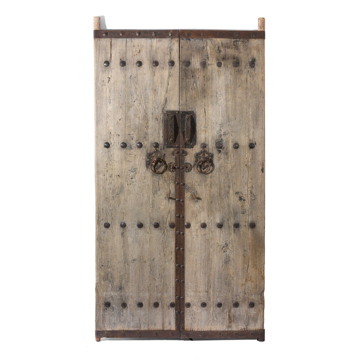 Antique Bleached Elm Doors From Shanxi - 19th Century | Indigo Antiques