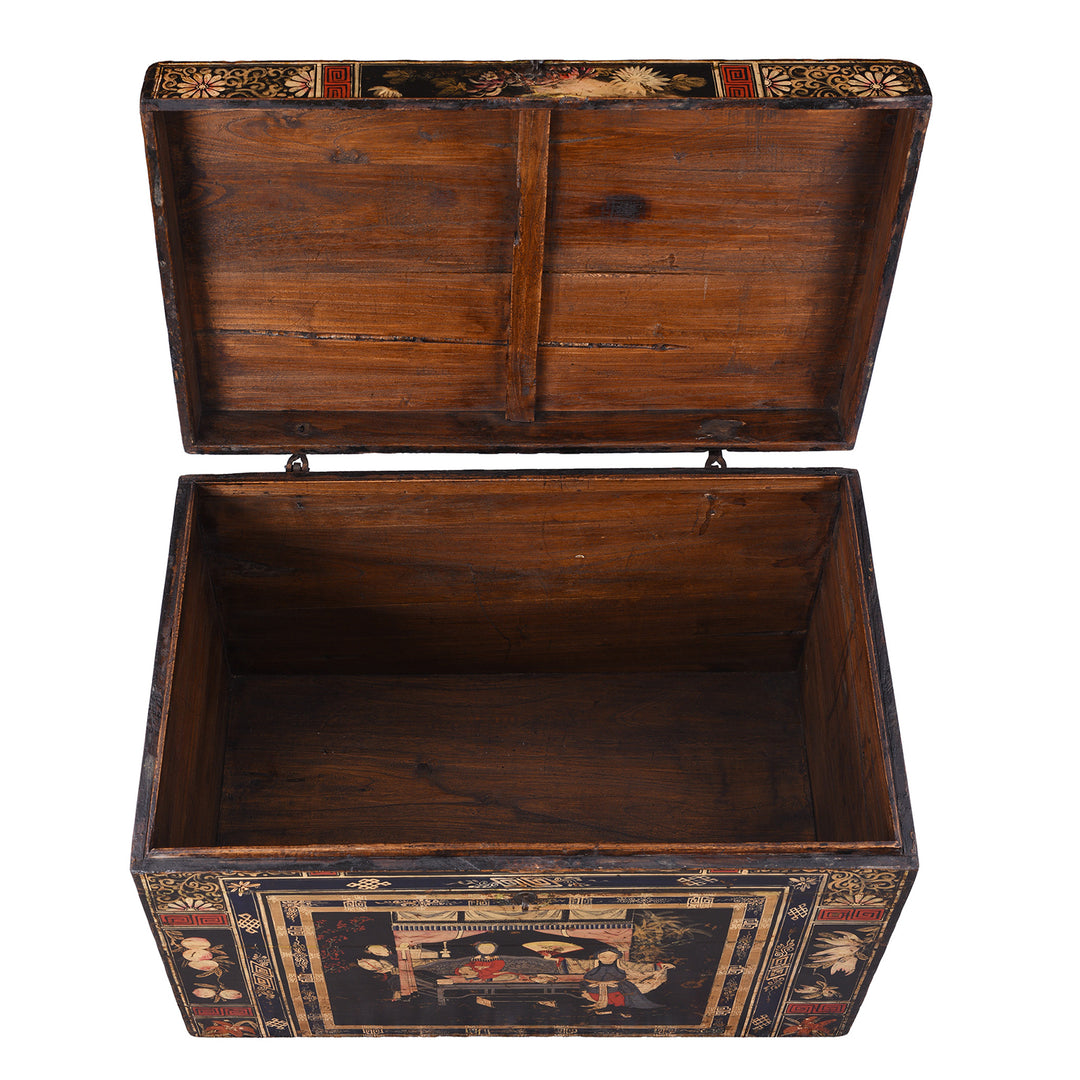 Interior Of Antique Chinese Opera Chest From Shanxi | Indigo Antiques