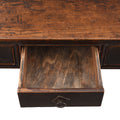 Black 3 Drawer Kneehole Desk  From Shanxi - 19th Century